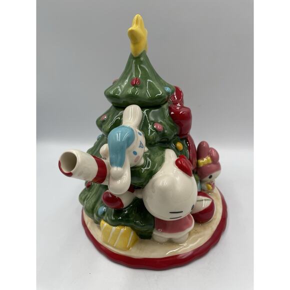 Blue Sky Clayworks Hello Kitty & Friends Christmas Tree Holiday Teapot New w Tag - Picture 8 of 12